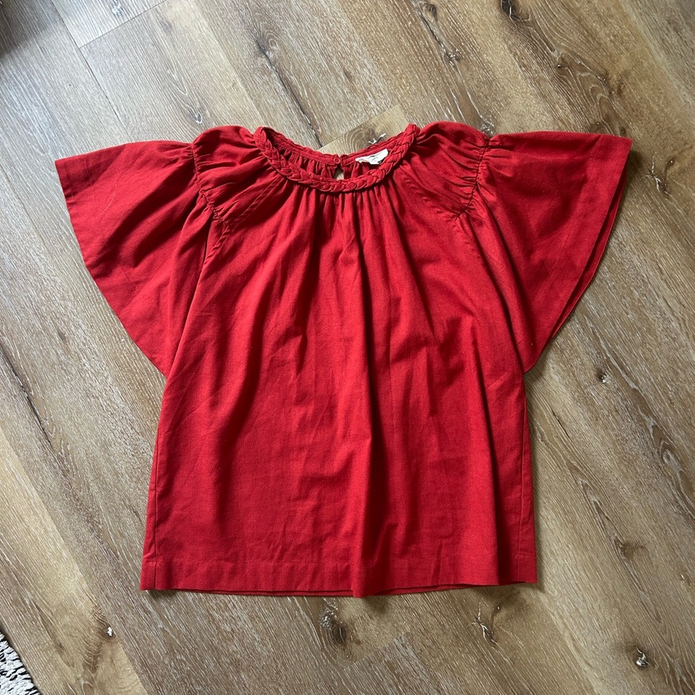 Entro Braided Women's Flutter Sleeve Top